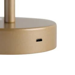 Newgarden Tischleuchte aus Messing inkl. LED wiederaufladbar mit Touchdimmer - Renata