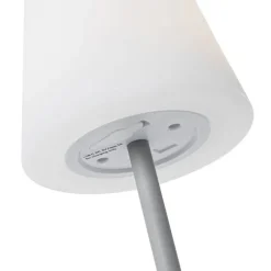QAZQA Tischleuchte grau wiederaufladbar inkl. LED und Dimmer IP54 - Jude