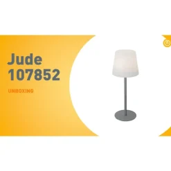 QAZQA Tischleuchte grau wiederaufladbar inkl. LED und Dimmer IP54 - Jude