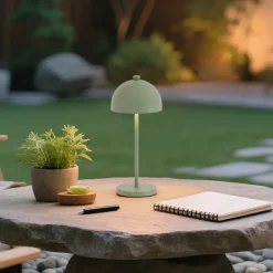 QAZQA Tischleuchte Grün inkl. LED IP54 Wiederaufladbar mit Ladestation - Squirrel