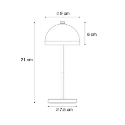 QAZQA Tischleuchte Grün inkl. LED IP54 Wiederaufladbar mit Ladestation - Squirrel