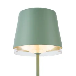 QAZQA Professional Tischleuchte Grün inkl. LED IP65 Wiederaufladbar mit Ladestation - Bass