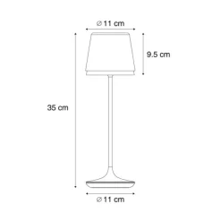 QAZQA Professional Tischleuchte Grün inkl. LED IP65 Wiederaufladbar mit Ladestation - Bass