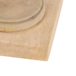 QAZQA Tischleuchte im Landhausstil Holz natur ohne Lampenschirm - Catnip