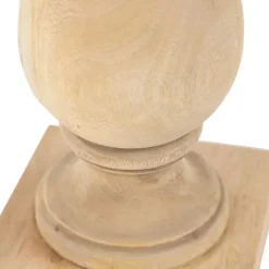 QAZQA Tischleuchte im Landhausstil Holz natur ohne Lampenschirm - Catnip