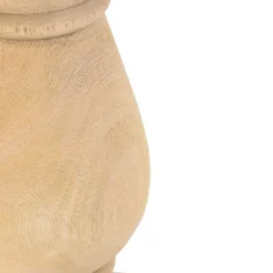 QAZQA Tischleuchte im Landhausstil Holz natur ohne Lampenschirm - Catnip