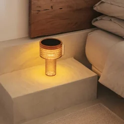 Newgarden Tischleuchte Orange Kunststoff inkl. LED Solar Wiederaufladbar IP44 - Ambar