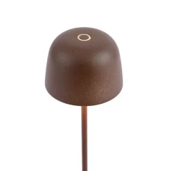 QAZQA Tischleuchte Rostbraun inkl. LED Wiederaufladbar mit Ladestation IP65 - Raika