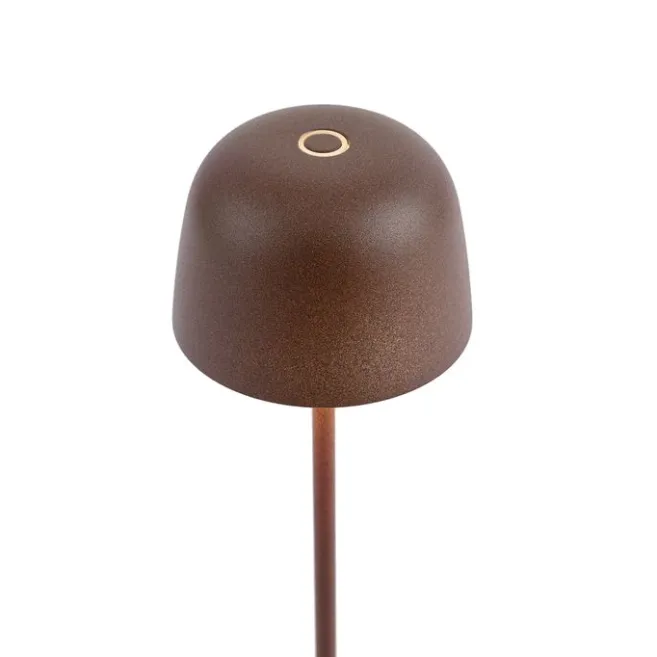 QAZQA Tischleuchte Rostbraun inkl. LED Wiederaufladbar mit Ladestation IP65 - Raika