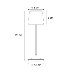 QAZQA Tischleuchte Rot inkl. LED IP65 Wiederaufladbar mit Ladestation - Treble