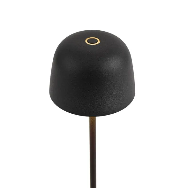 QAZQA Tischleuchte schwarz inkl. LED, wiederaufladbar mit Ladestation IP65 - Raika