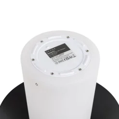 QAZQA Tischleuchte schwarz inkl. LED 3-stufig dimmbar wiederaufladbar - Ivan