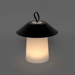 QAZQA Tischleuchte schwarz inkl. LED 3-stufig dimmbar wiederaufladbar - Ivan