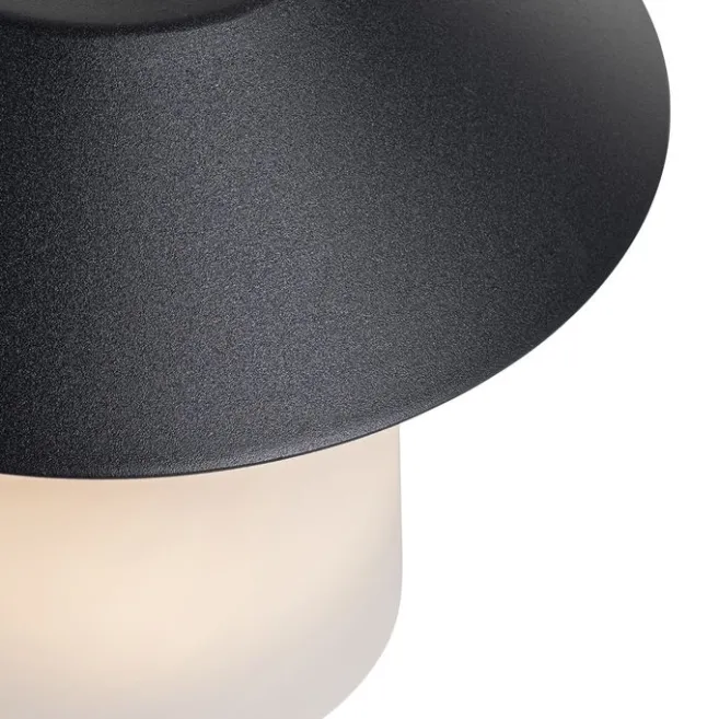 QAZQA Tischleuchte schwarz inkl. LED 3-stufig dimmbar wiederaufladbar - Ivan