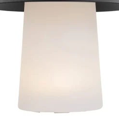 QAZQA Tischleuchte schwarz inkl. LED 3-stufig dimmbar wiederaufladbar - Ivan