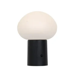 QAZQA Tischleuchte schwarz inkl. LED 3-stufig dimmbar wiederaufladbar - Louise