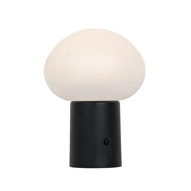 QAZQA Tischleuchte schwarz inkl. LED 3-stufig dimmbar wiederaufladbar - Louise