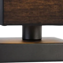 Trio Leuchten Tischleuchte schwarz mit schwarzem Schirm, Touchsensor und Wireless Charger - Romina