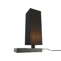 Trio Leuchten Tischleuchte schwarz mit schwarzem Schirm, Touchsensor und Wireless Charger - Romina