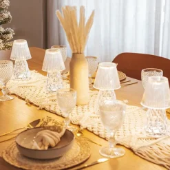 Newgarden Tischleuchte transparentes Glas inkl. LED Wiederaufladbar IP44 - Lola 20 Lux