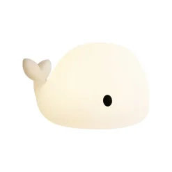 Kinder QAZQA Tischleuchte Weiß 30cm inkl. LED Dimmbar IP54 Wiederaufladbar - Baby Whale