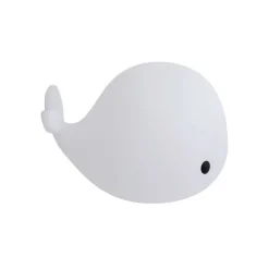 Kinder QAZQA Tischleuchte Weiß 50cm inkl. LED Dimmbar IP54 Wiederaufladbar - Baby Whale