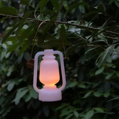 QAZQA Tischleuchte weiß Flammeneffekt 22 cm - Storm Mini