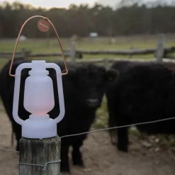 QAZQA Tischleuchte weiß Flammeneffekt 22 cm - Storm Mini