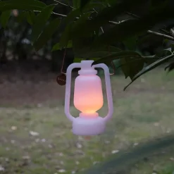 QAZQA Tischleuchte weiß Flammeneffekt 22 cm - Storm Mini