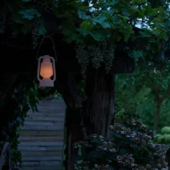 QAZQA Tischleuchte weiß Flammeneffekt 22 cm - Storm Mini