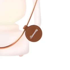 QAZQA Tischleuchte weiß Flammeneffekt 22 cm - Storm Mini