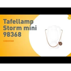 QAZQA Tischleuchte weiß Flammeneffekt 22 cm - Storm Mini