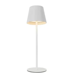 QAZQA Tischleuchte weiß inkl. dimmbarer und wiederaufladbarer LED IP54 - Murdock