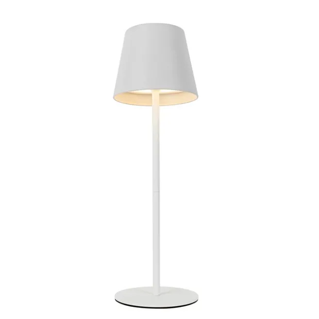 QAZQA Tischleuchte weiß inkl. LED dimmbar und wiederaufladbar RGB IP54 - Murdock