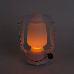 QAZQA Tischleuchte weiß IP44 inkl. Bluetooth Lautsprecher - Storm Music