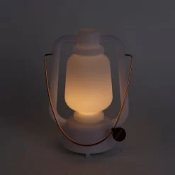 QAZQA Tischleuchte weiß IP44 inkl. Bluetooth Lautsprecher - Storm Music