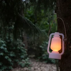 QAZQA Tischleuchte wiederaufladbar 22 cm IP44 weiß - Storm Mini