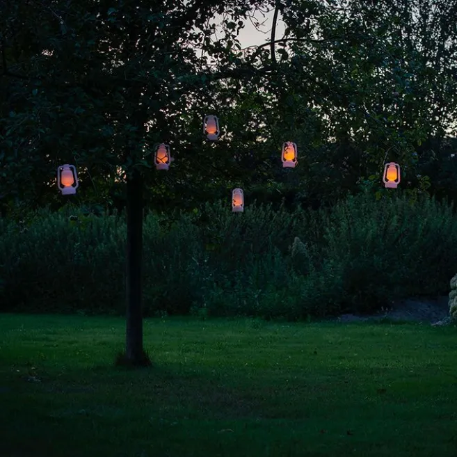 QAZQA Tischleuchte wiederaufladbar 22 cm IP44 weiß - Storm Mini