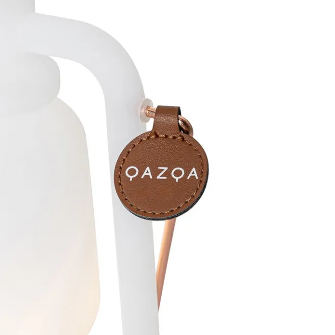 QAZQA Tischleuchte wiederaufladbar 22 cm IP44 weiß - Storm Mini