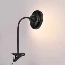 QAZQA Tischventilator schwarz inkl. LED 2700K - Dores