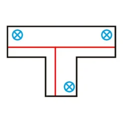 QAZQA T-Verbinder für 3-Phasen Schiene schwarz oben links - 3-phasig