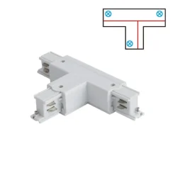 QAZQA T-Verbinder für 3-Phasen-Schiene Rechts B Weiß