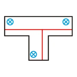 QAZQA T-Verbinder für 3-Phasen-Schiene Rechts B Weiß