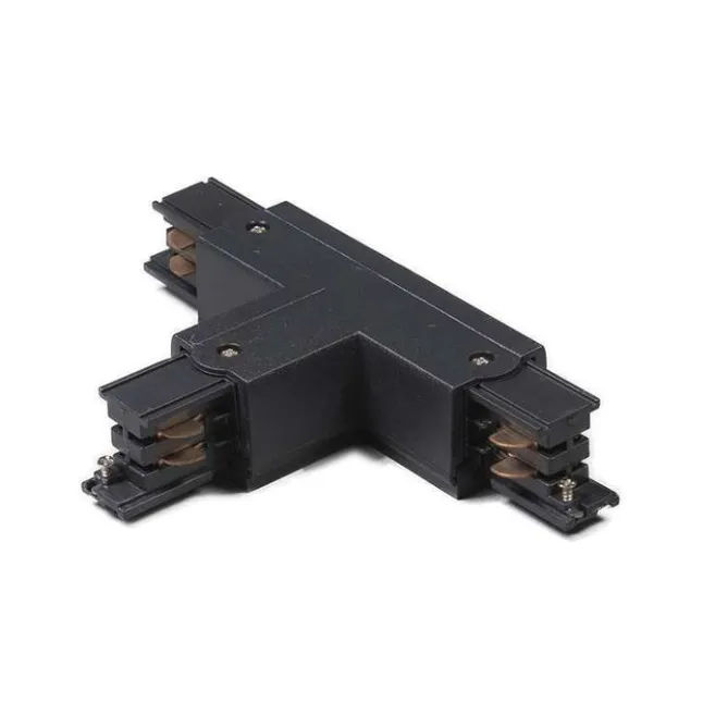 QAZQA T-Verbinder für 3-Phasenschiene schwarz rechts unten - 3-phasig