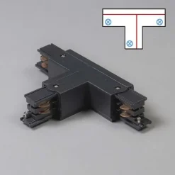 QAZQA T-Verbinder für 3-Phasenschiene schwarz rechts unten - 3-phasig