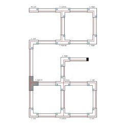 QAZQA T-Verbinder für 3-Phasenschiene schwarz rechts unten - 3-phasig