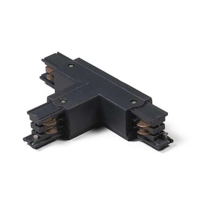 QAZQA T-Verbinder für 3-Phasenschiene schwarz rechts oben - 3-phasig