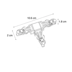 QAZQA T-Verbinder weiß 1-phasig - Slimline