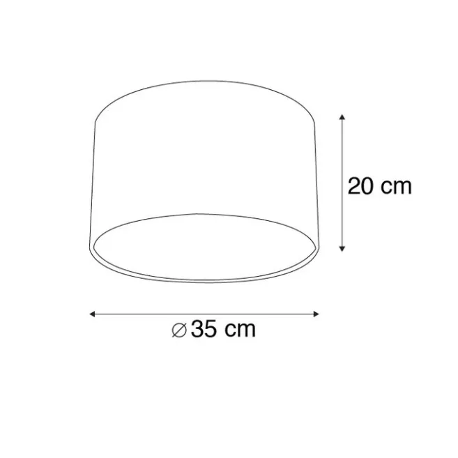 QAZQA Velour Lampenschirm Pfau Design 35/35/20 mit goldenem Interieur