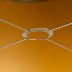 QAZQA Velour Lampenschirm Pfau Design 50/50/25 mit goldenem Interieur